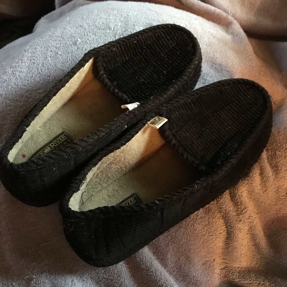 👞Black Corduroy Looking Slippers Men’s👞